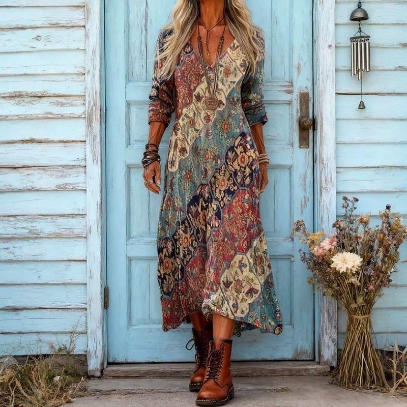 Lucía – Vestido maxi bohemio