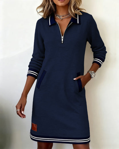 Amelia - Vestido Casual con Cierre de Cremallera