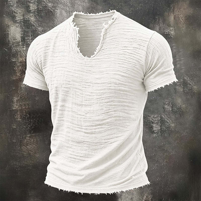 Leo – Camiseta Vintage con Cuello en V