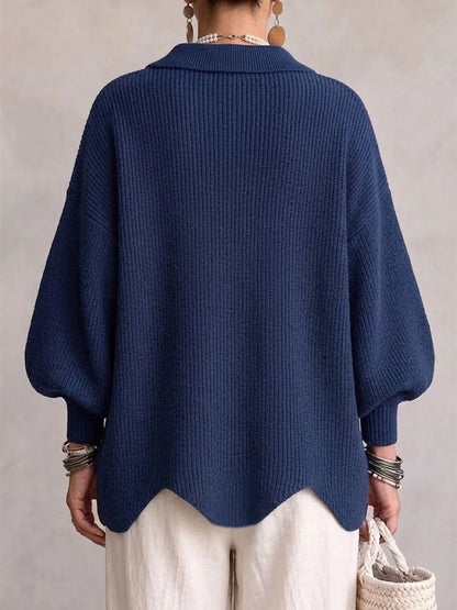 Isadora - Cárdigan Oversize de Punto con Botones Dorados