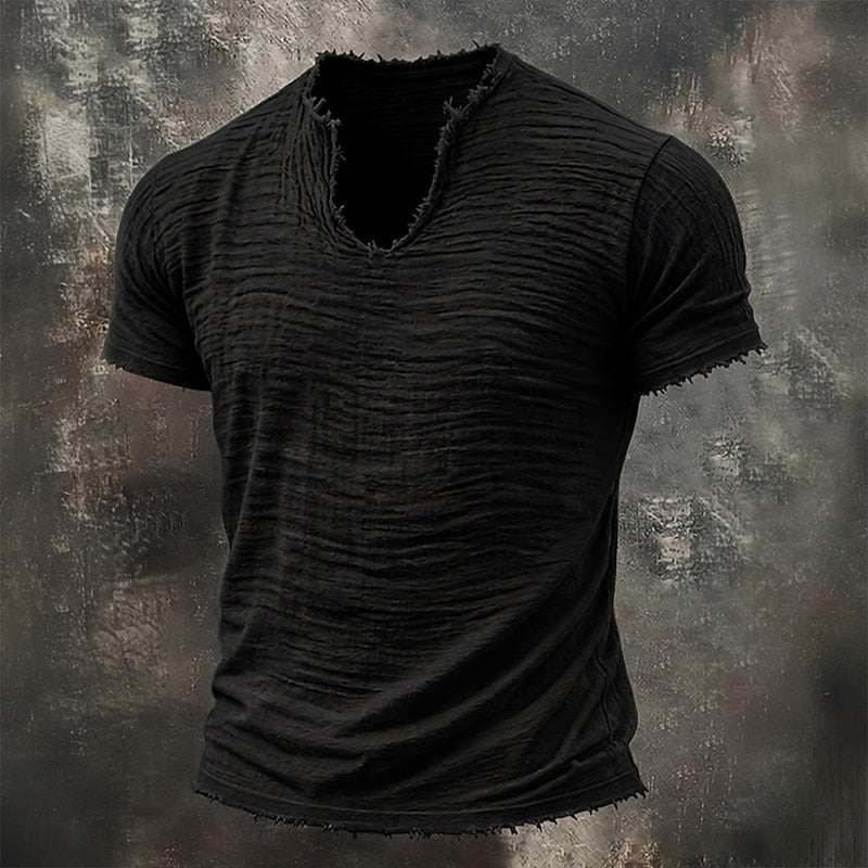 Leo – Camiseta Vintage con Cuello en V