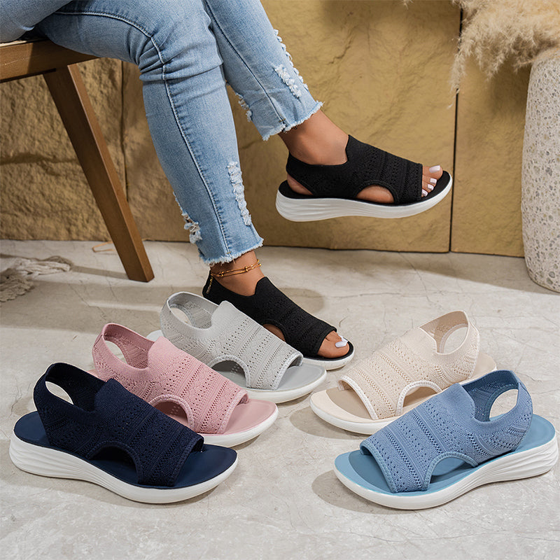 Sofía – Sandalias de Punto con Plataforma Cómoda