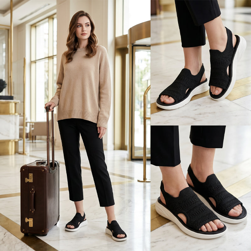 Sofía – Sandalias de Punto con Plataforma Cómoda