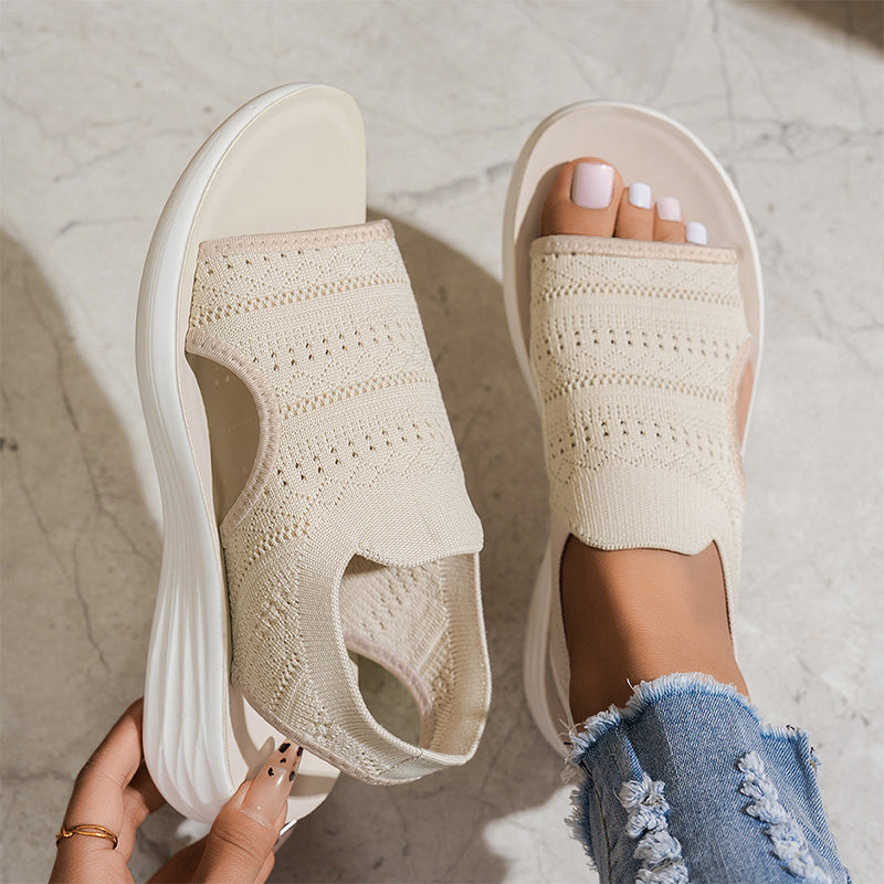 Sofía – Sandalias de Punto con Plataforma Cómoda