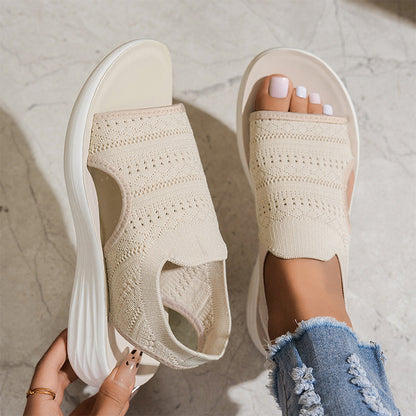 Sofía – Sandalias de Punto con Plataforma Cómoda