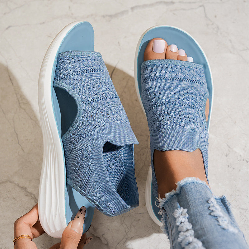 Sofía – Sandalias de Punto con Plataforma Cómoda