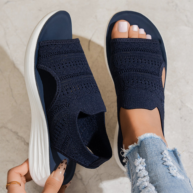 Sofía – Sandalias de Punto con Plataforma Cómoda