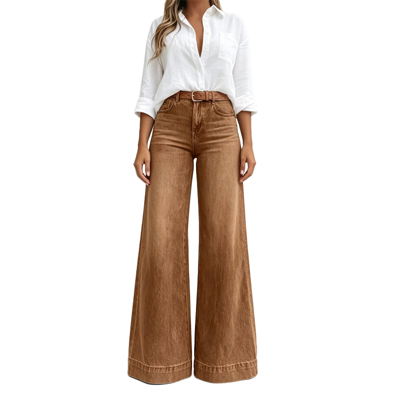 Lía - Jeans de Pierna Ancha con Efecto Alargador