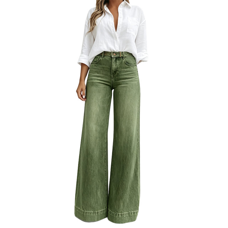 Lía - Jeans de Pierna Ancha con Efecto Alargador
