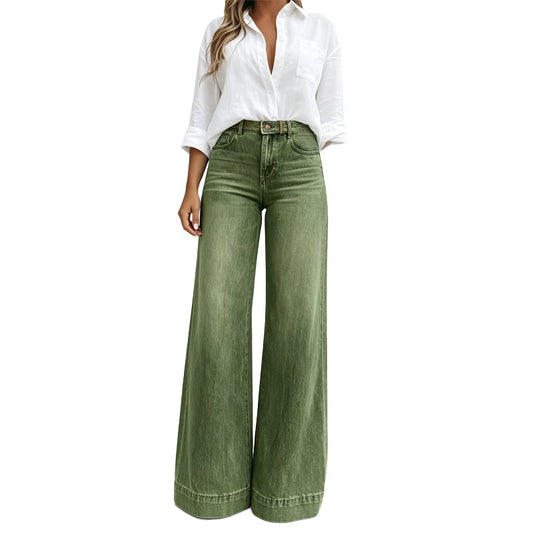 Lía - Jeans de Pierna Ancha con Efecto Alargador