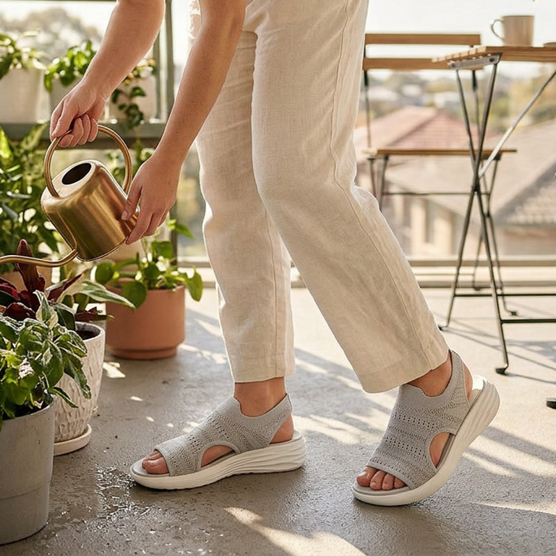 Sofía – Sandalias de Punto con Plataforma Cómoda
