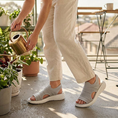 Sofía – Sandalias de Punto con Plataforma Cómoda