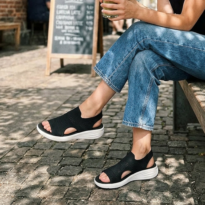 Sofía – Sandalias de Punto con Plataforma Cómoda