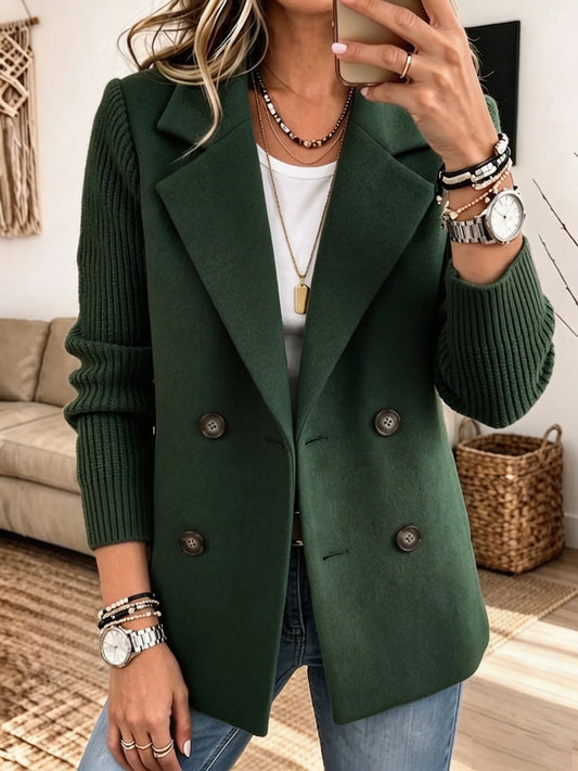 Paula - Blazer Elegante con Mangas de Punto